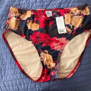 Lime Ricki Floral High Top Bathing Suit Bottoms